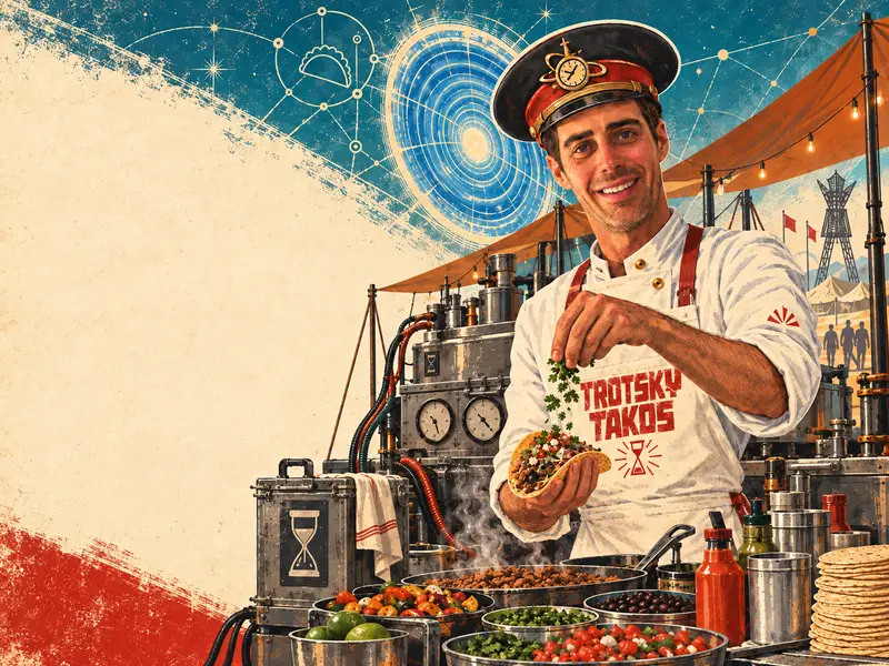 Kevin Foxcroft as K-Man, Kitchen Commissar of the Society for Temporal Preservation